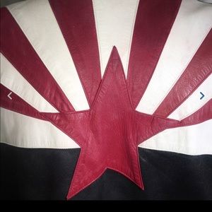 Designer Vintage Leather Jacket by Claude Montana.